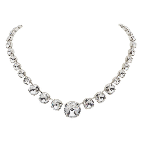 Vestuvinė kaklo papuošalas "Vasara" su Swarovski™ kristalais